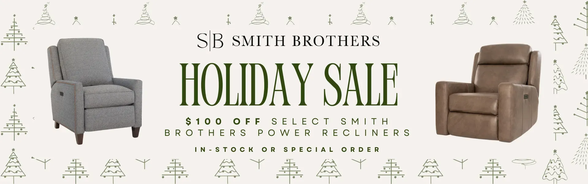 $100 Off Smith Power Recliners 